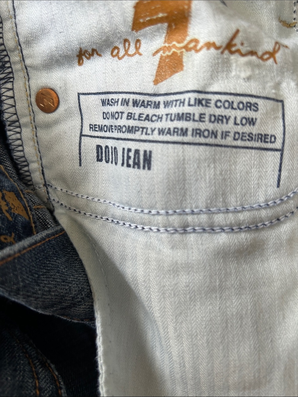 7 For All Mankind Bootcut Jeans in Medium Blue Fade - Picture 12 of 16